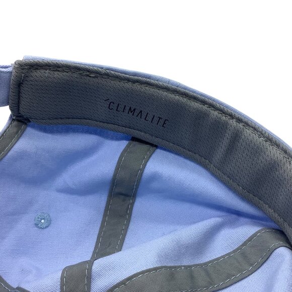 Adidas Three Stripe Life Climalite Baseball Cap Light Blue Adjustable Strap - Picture 6 of 7